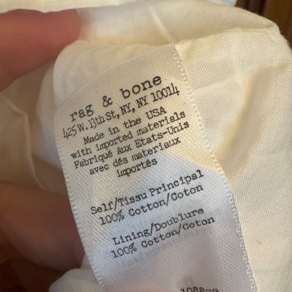 Rag & Bone Cream Cotton Dress - Picture 7 of 9